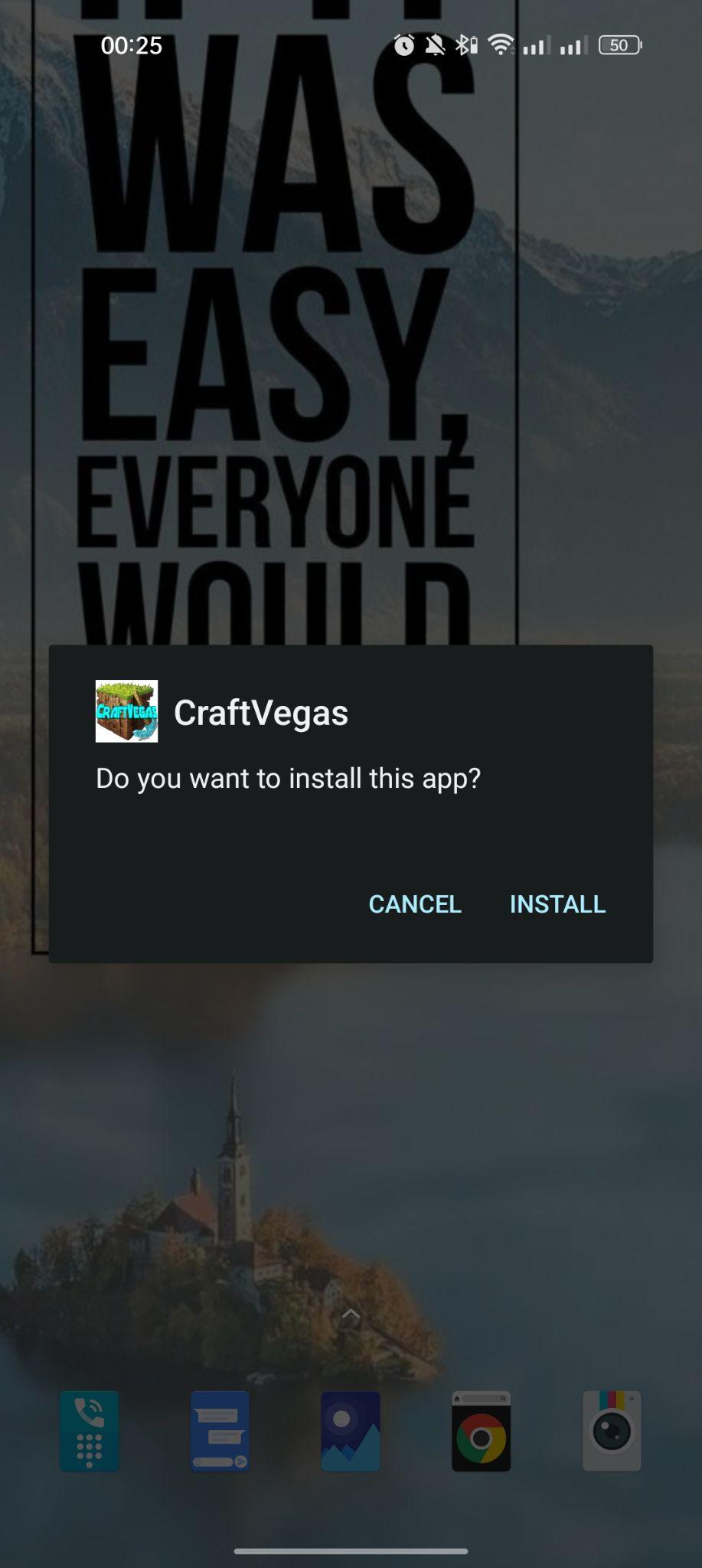 click on install