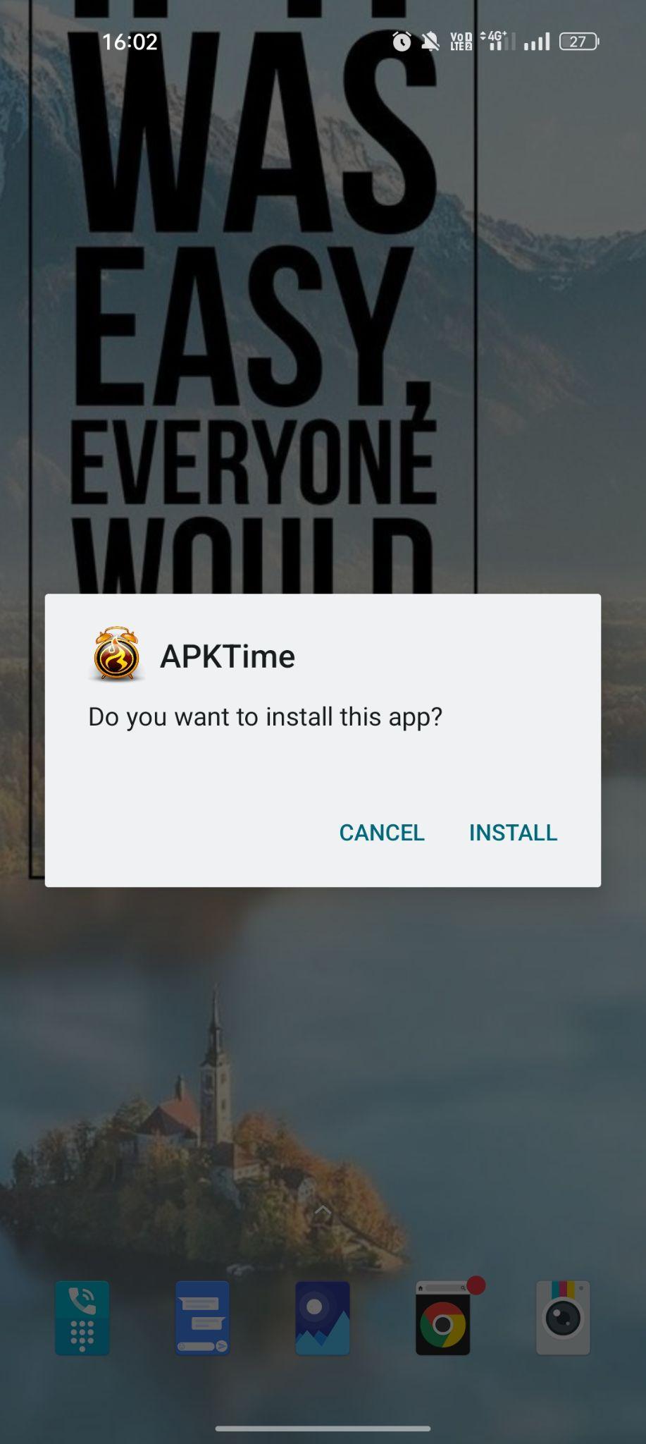 click on install