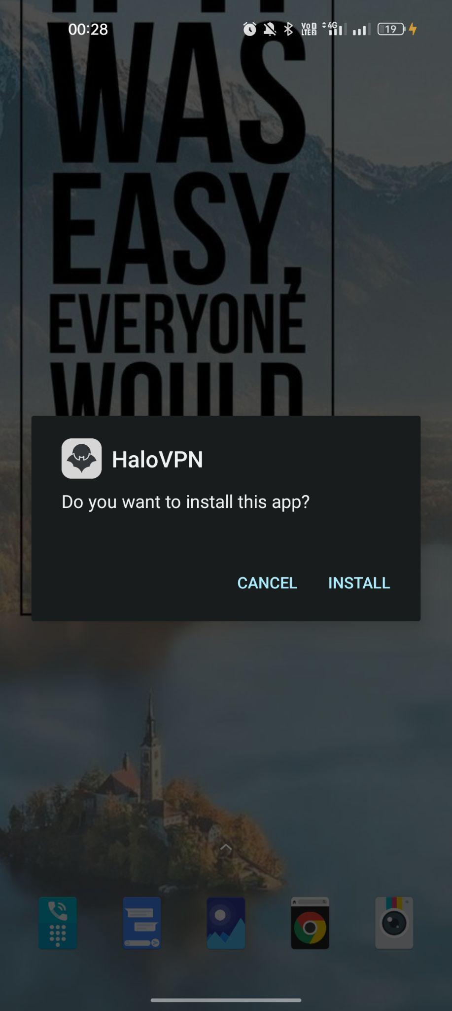 click on install