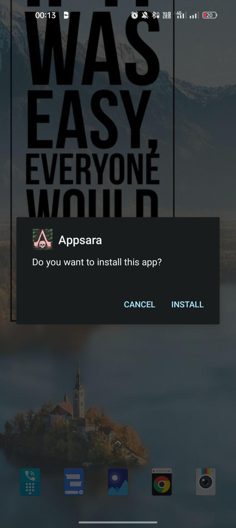 click on install