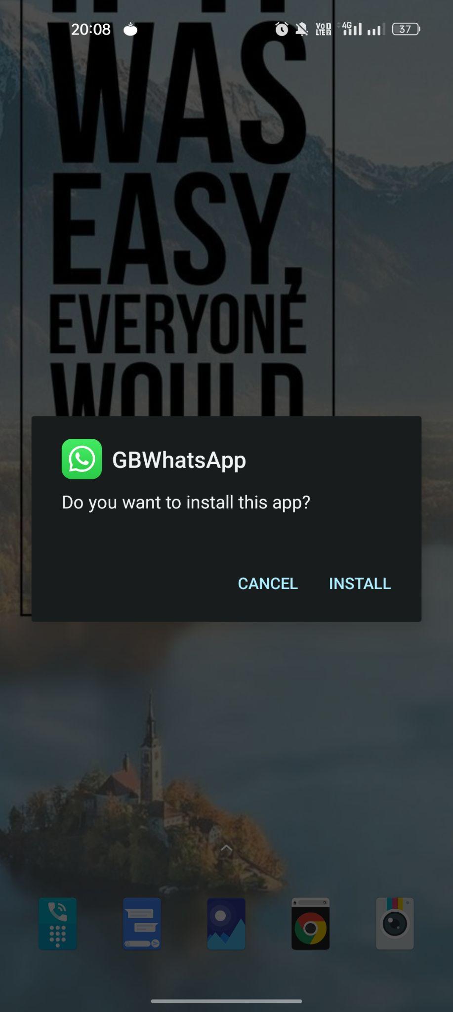 click on install