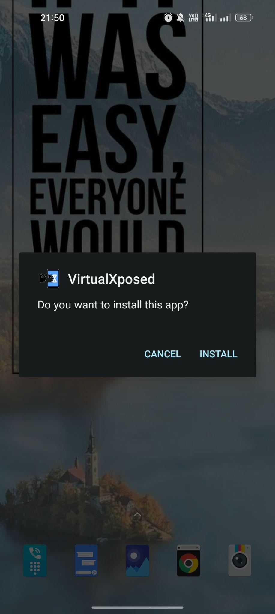 click on install