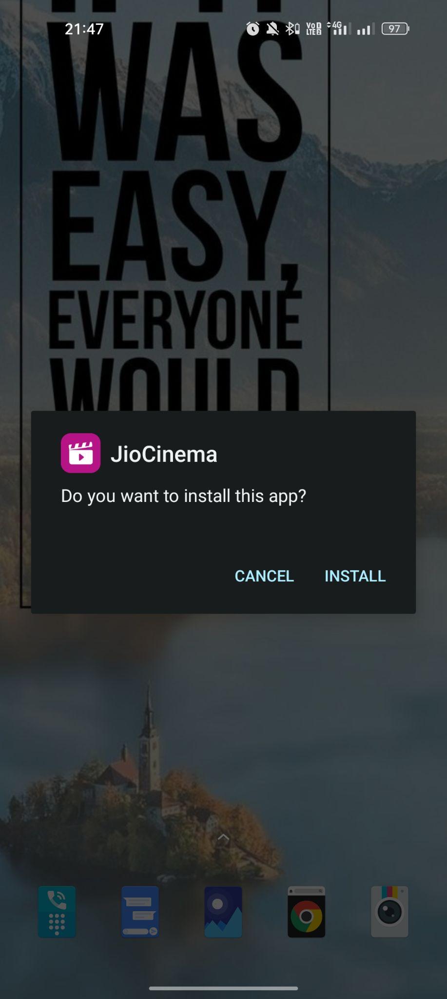 click on install