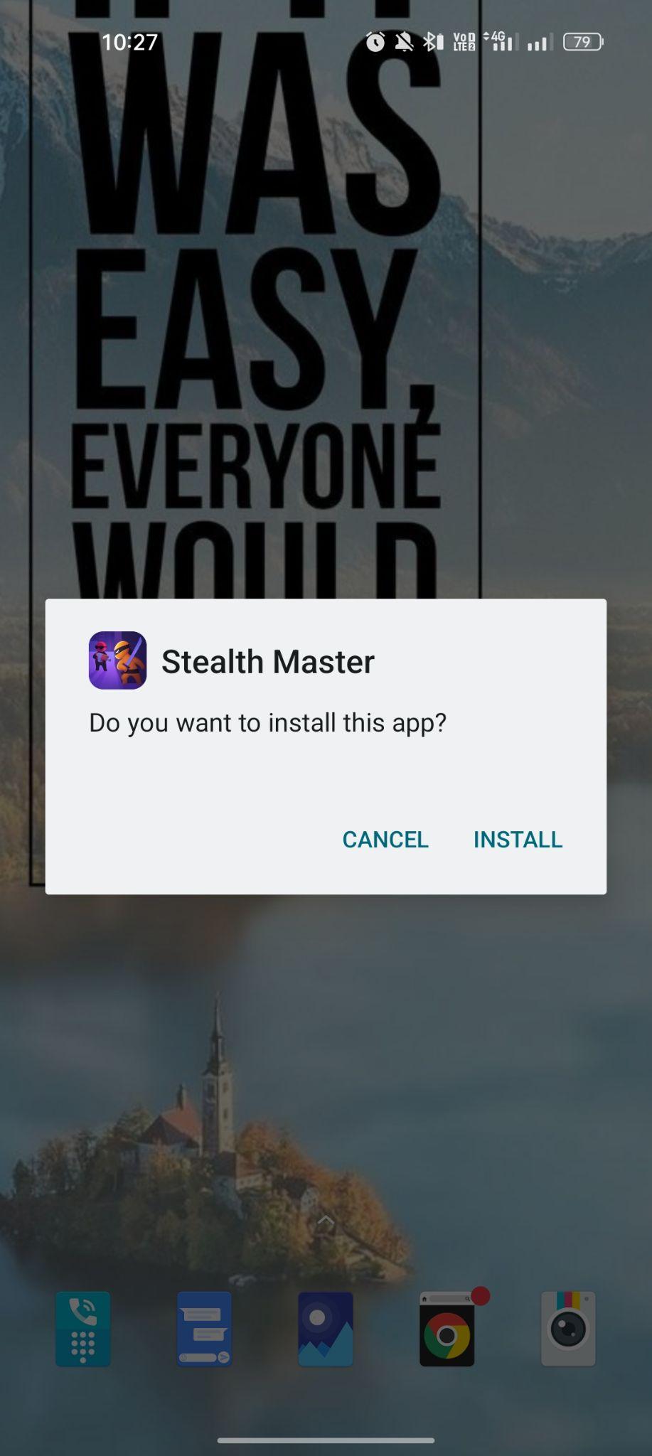 click on install