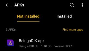 locate Being A DIK for installation