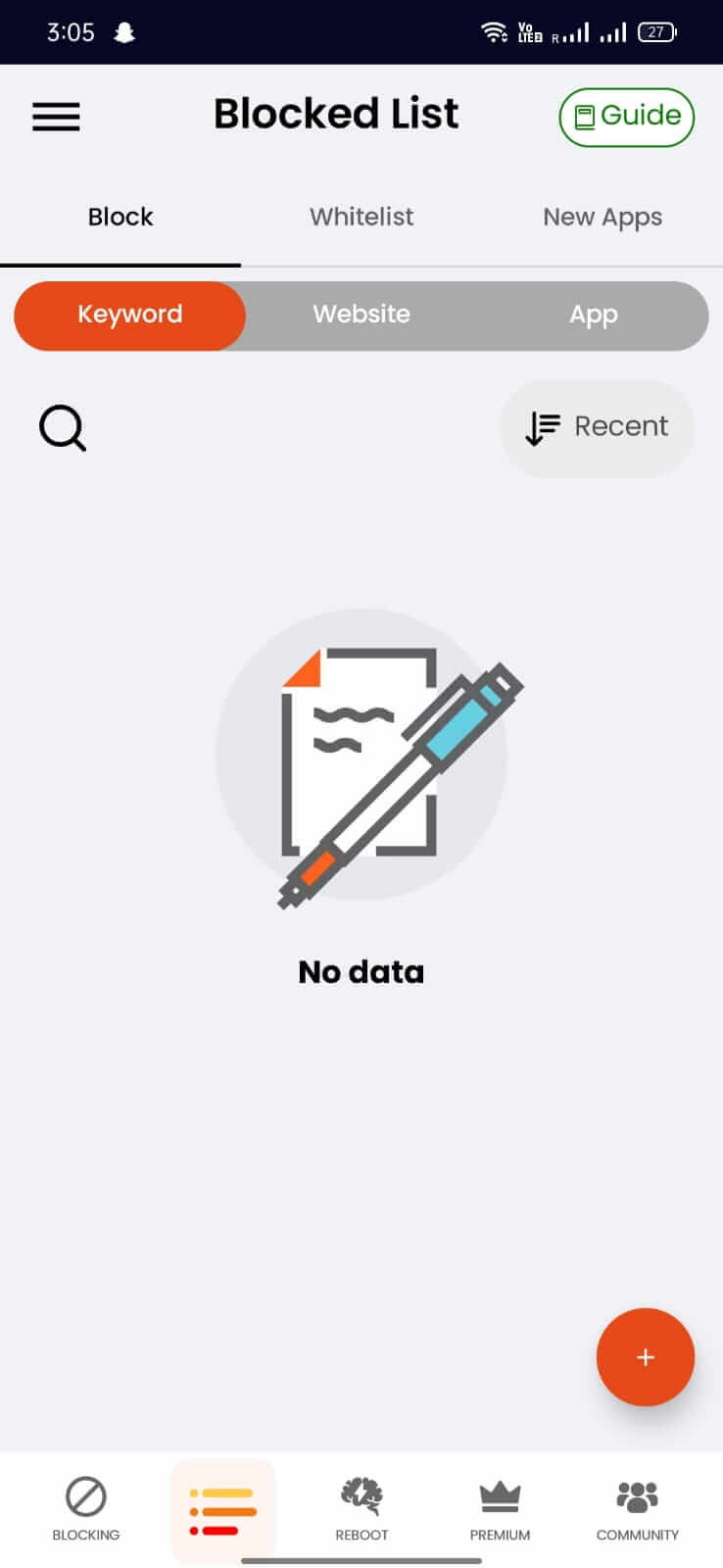 BlockerX screenshot