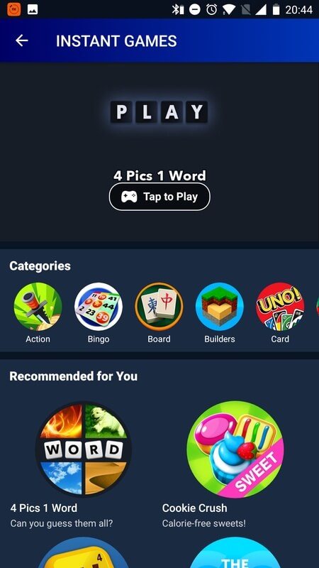 Facebook Gaming screenshot