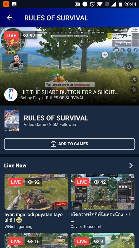 Facebook Gaming screenshot