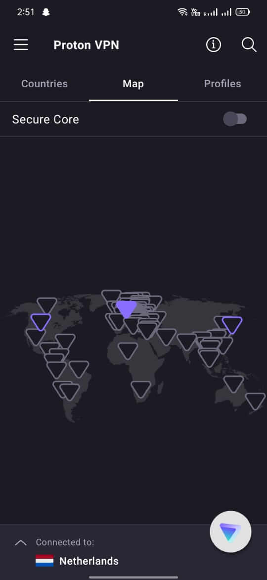 ProtonVPN screenshot
