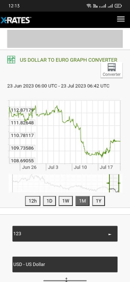 XRates screenshot