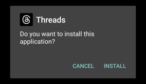 install Threads on your Android mobile