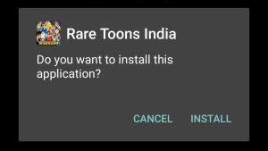 install rare toons on your Android