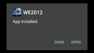 Winning Eleven 2012 successfully installed