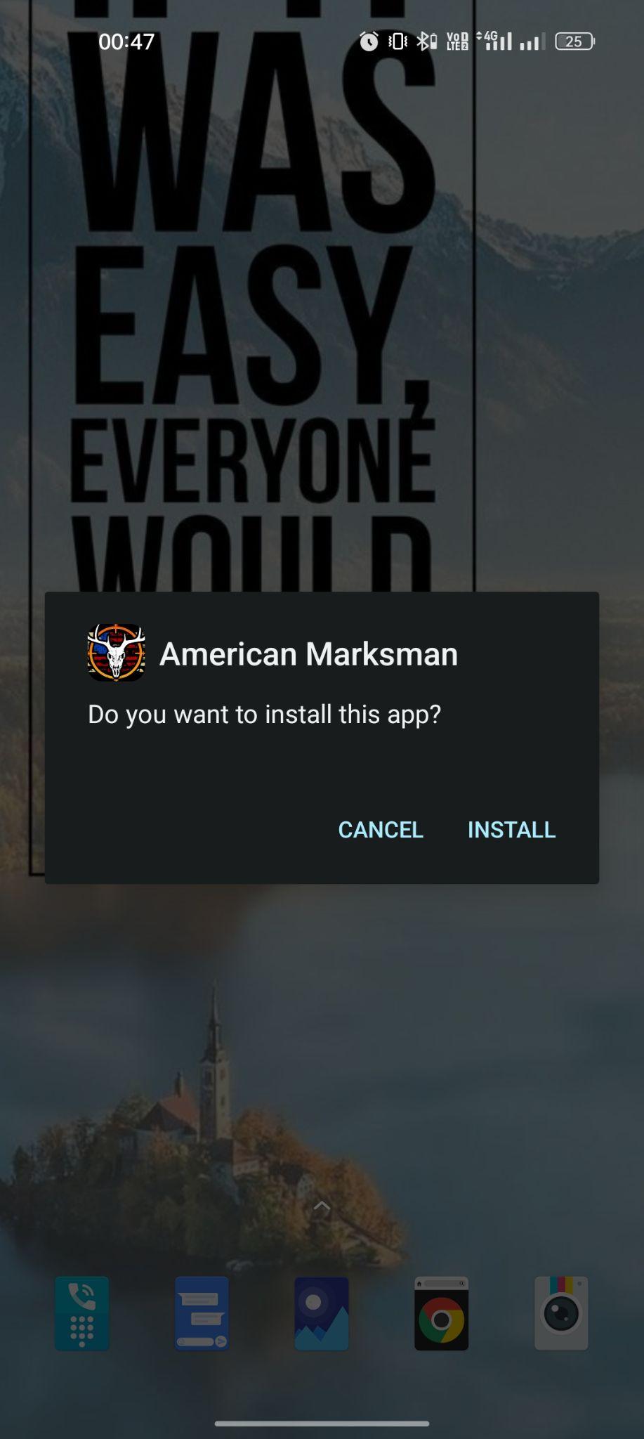 click on install