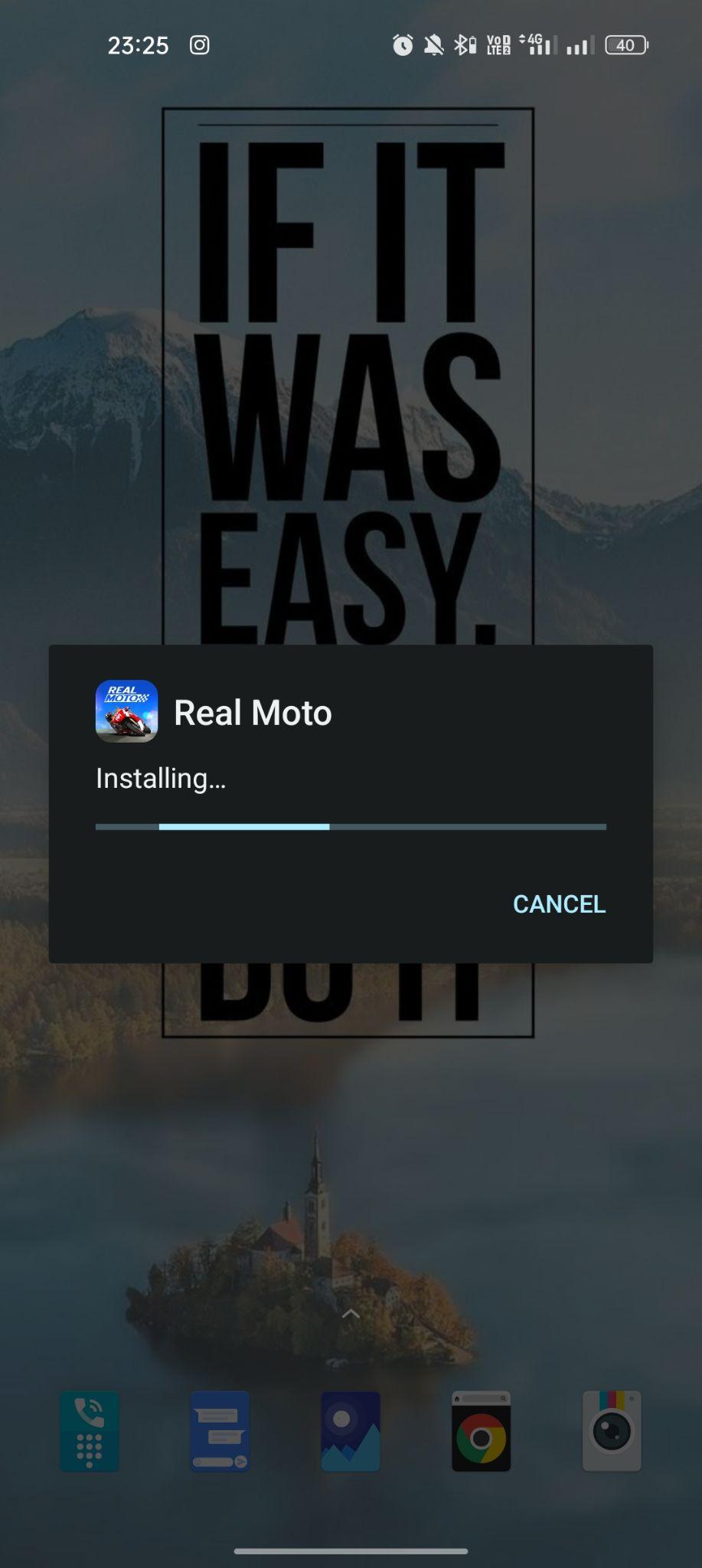 Real Moto apk installing