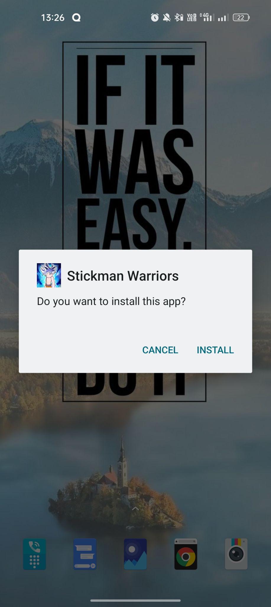 click on install