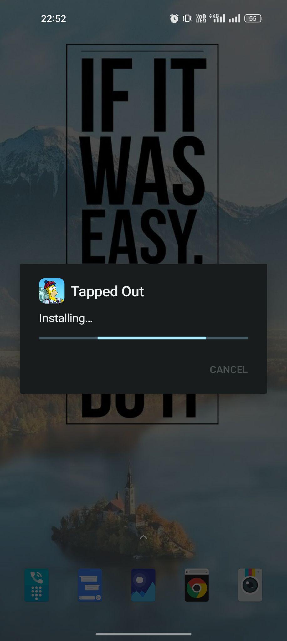 The Simpsons apk installing