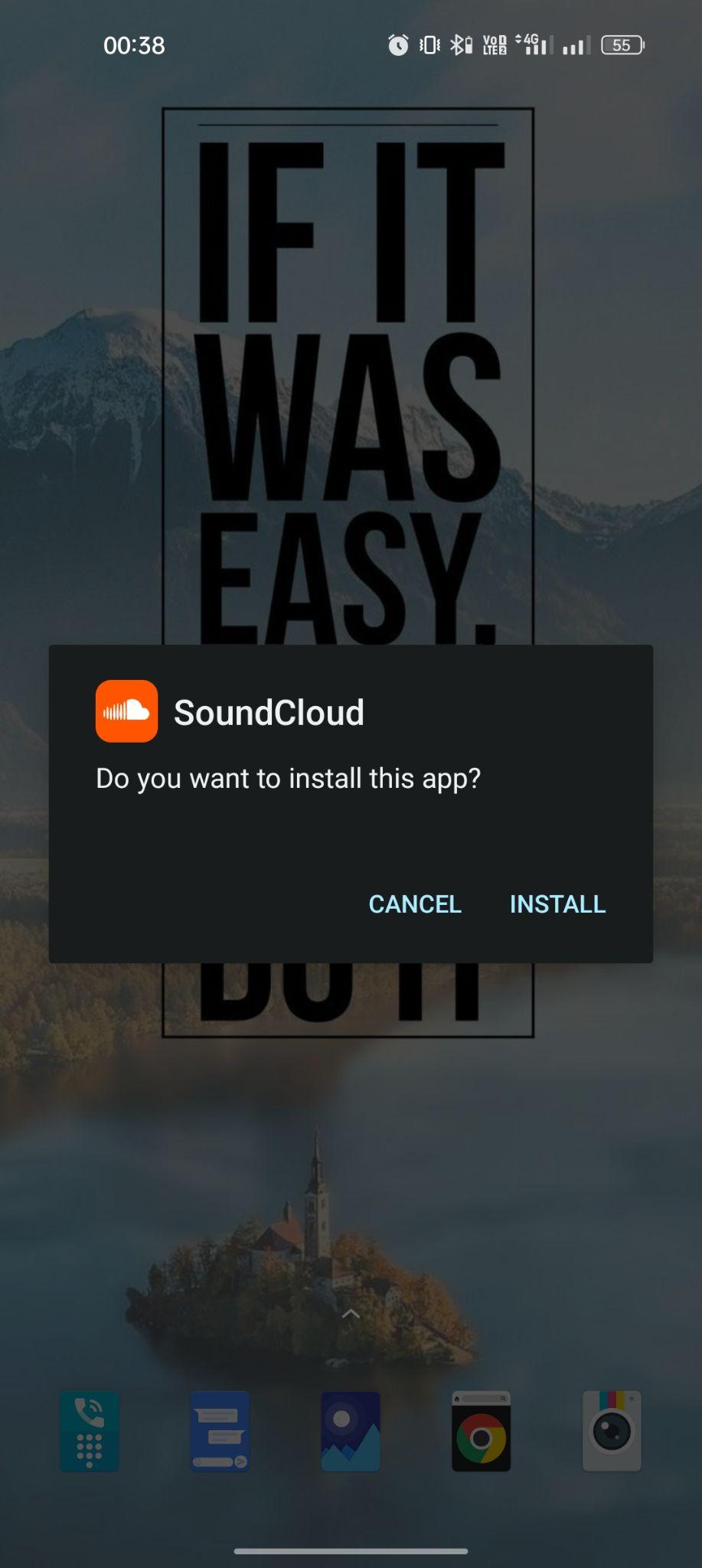 click on install