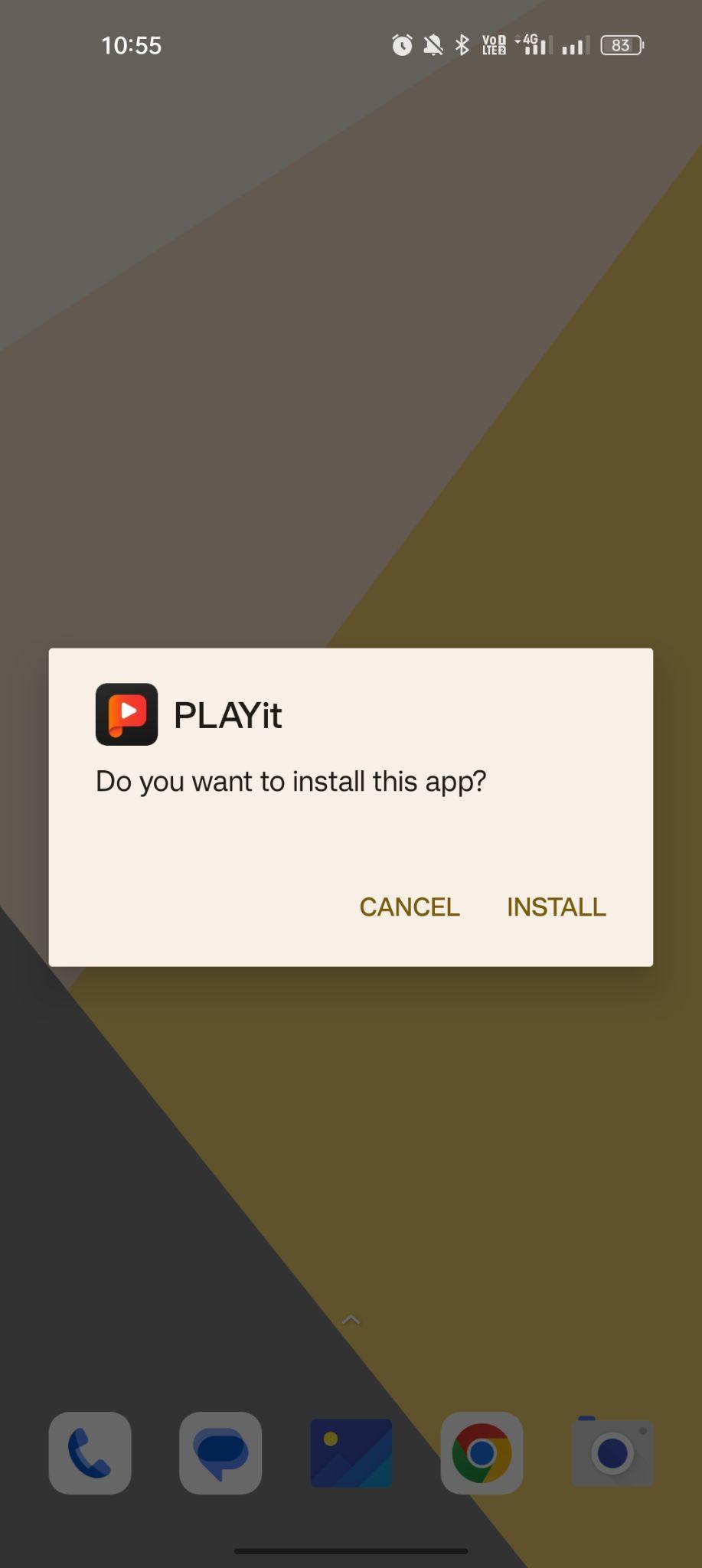 click on install