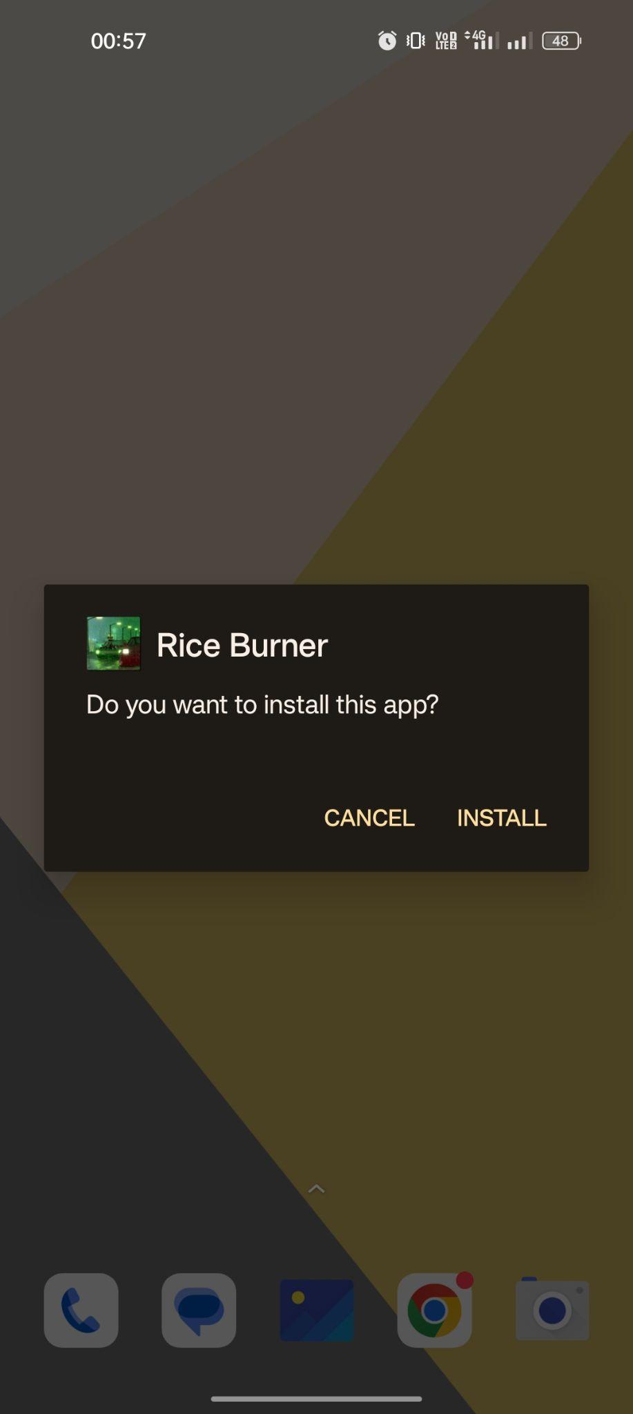 click on install