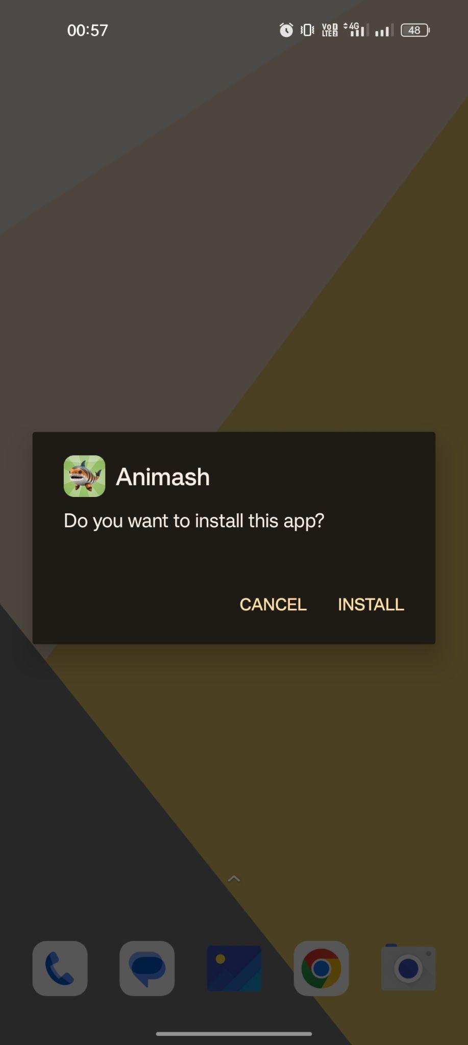 click on install