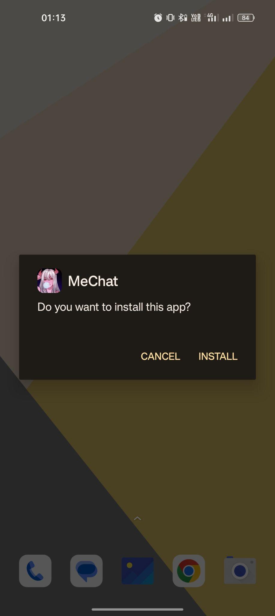 click on install