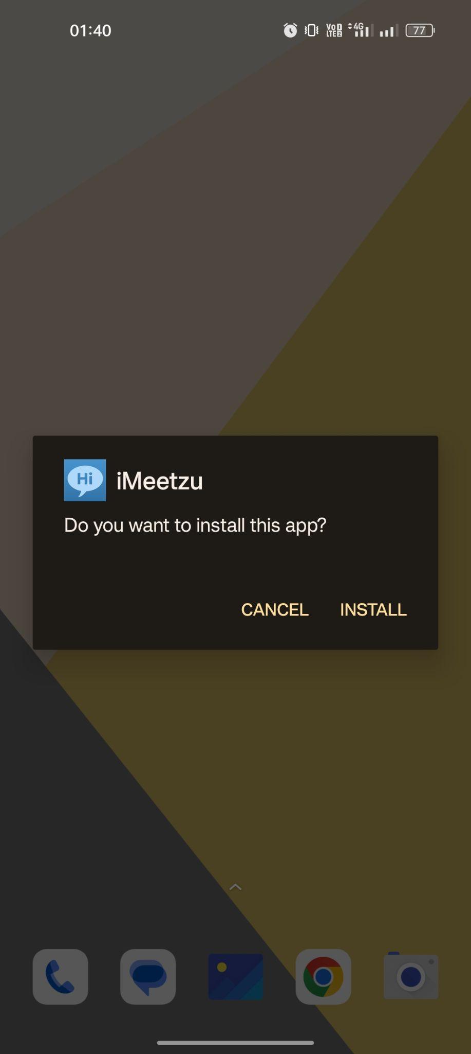 click on install