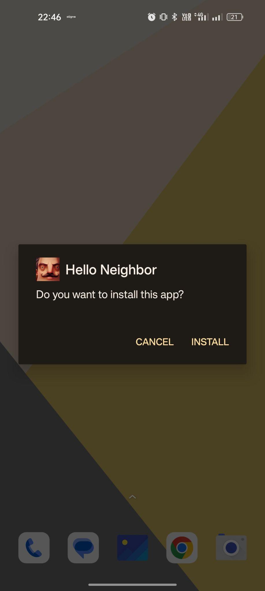 click on install