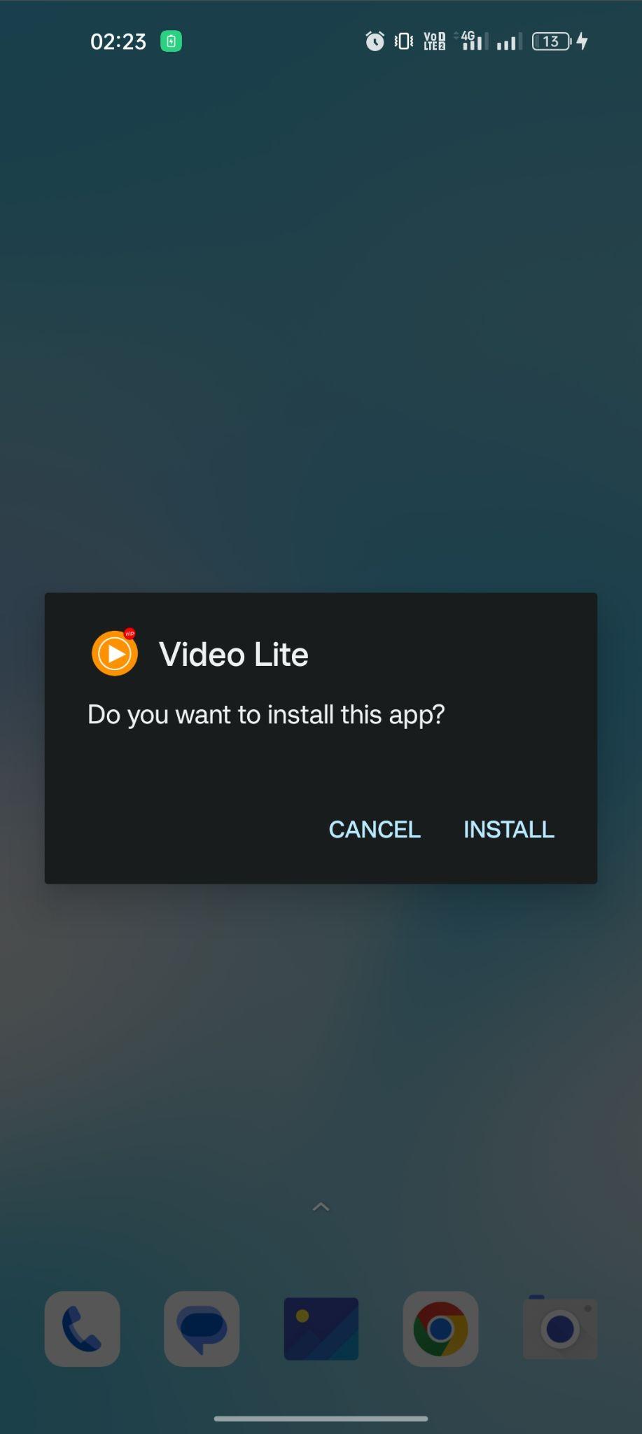 click on install