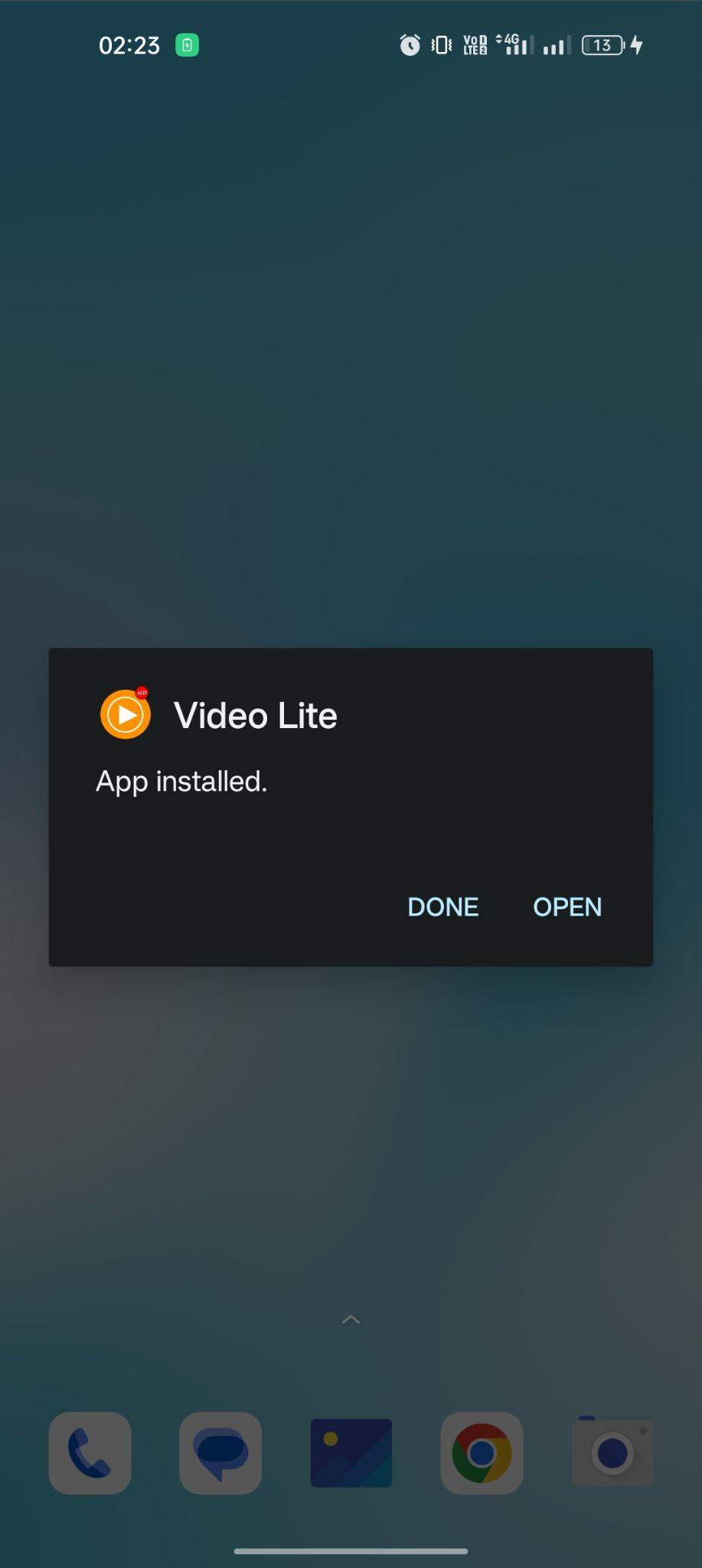 Video Lite apk installed