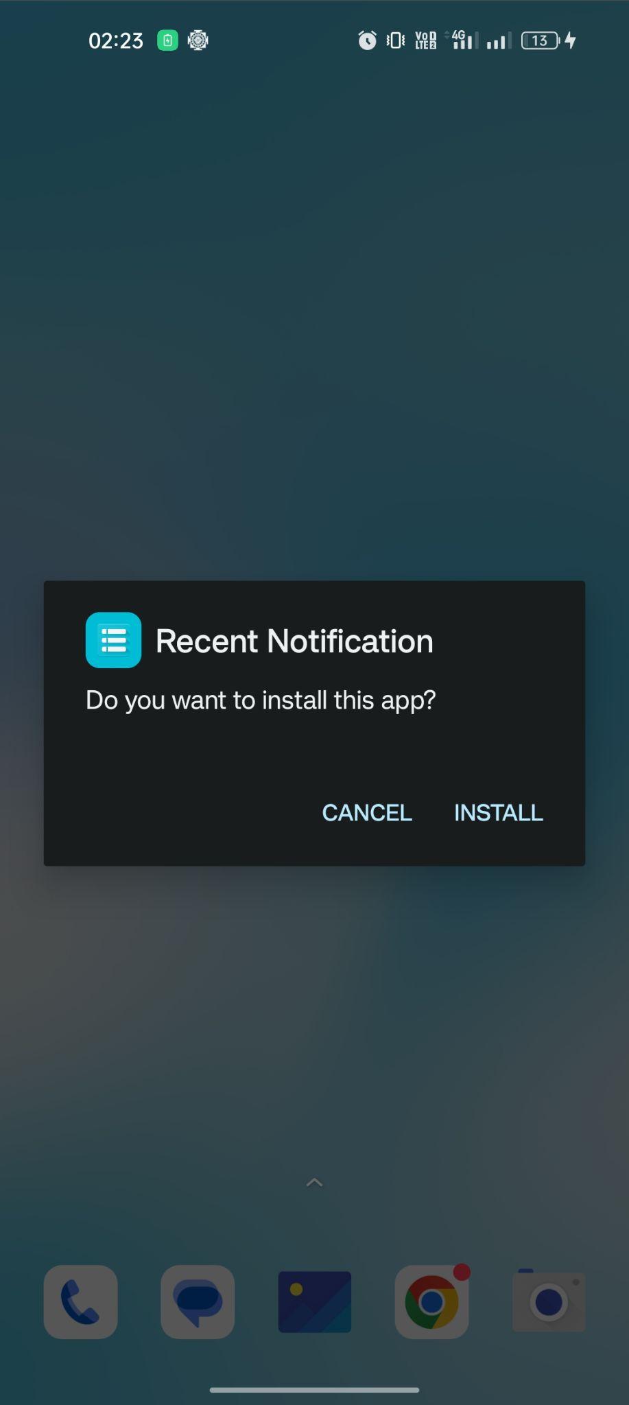 click on install