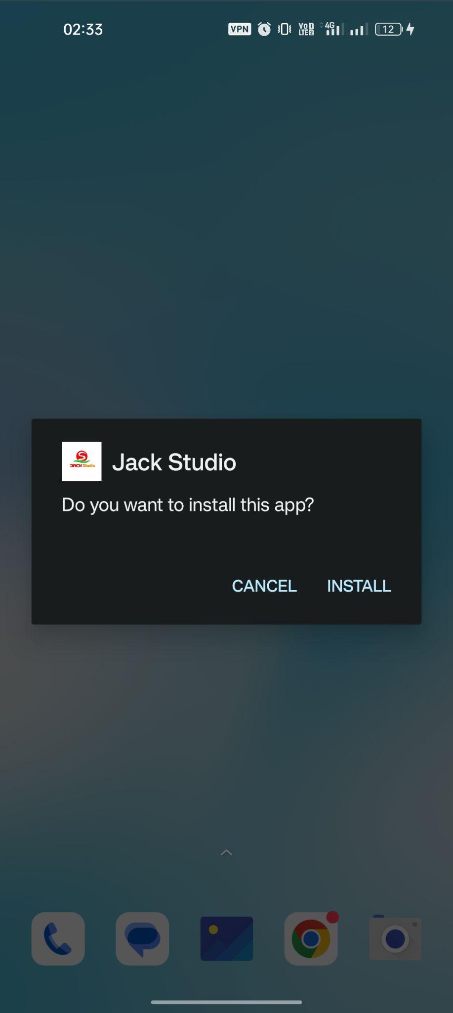 click on install