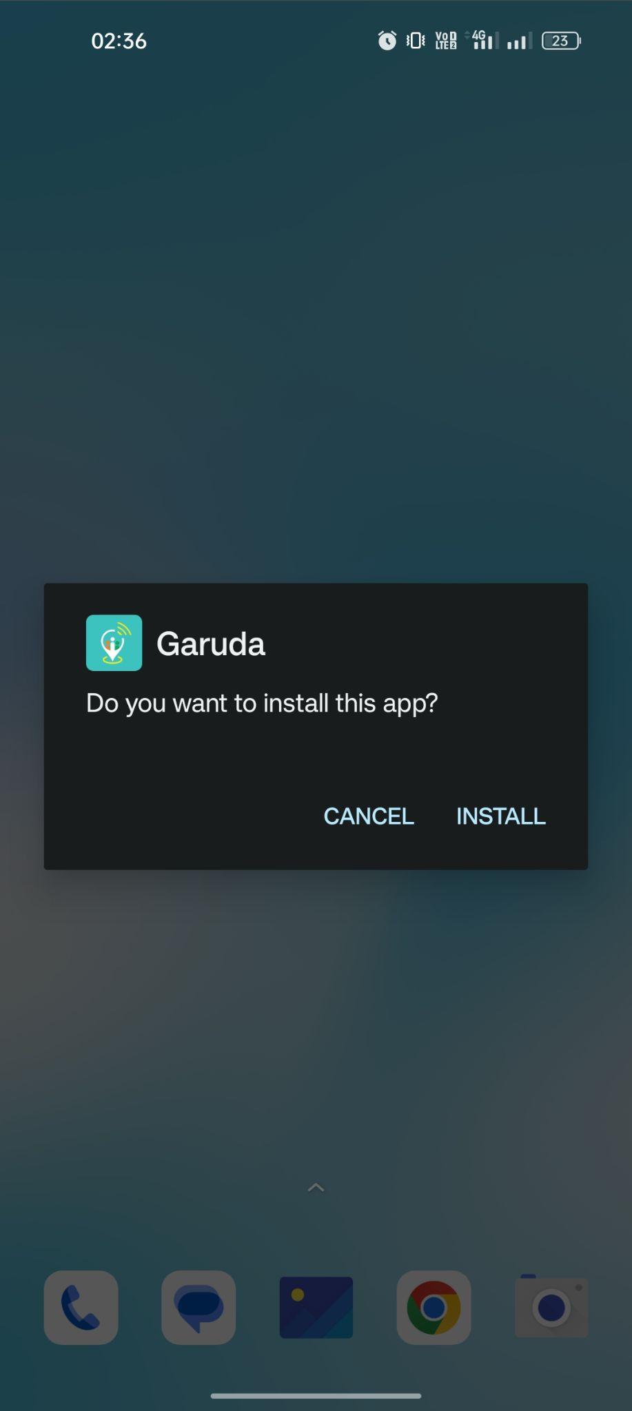 click on install