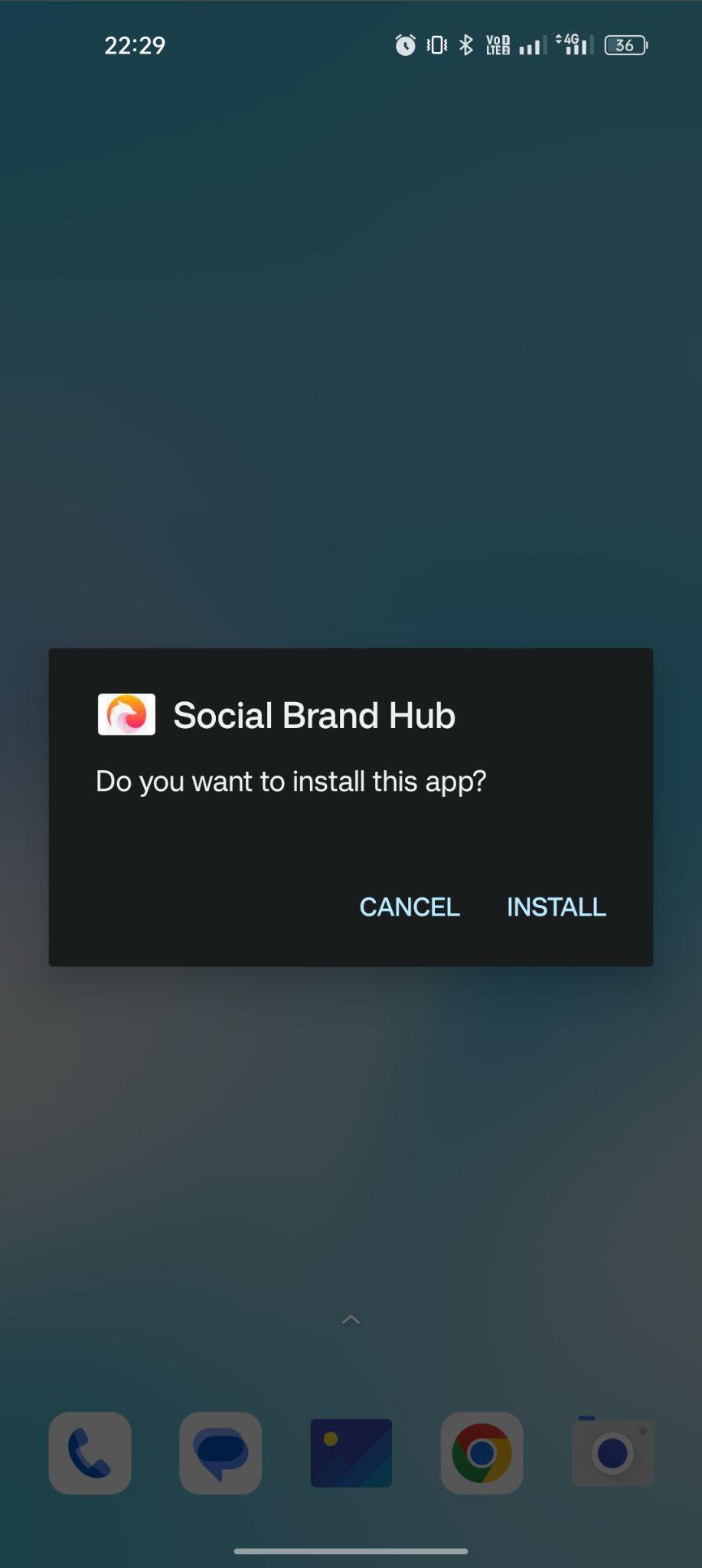 click on install