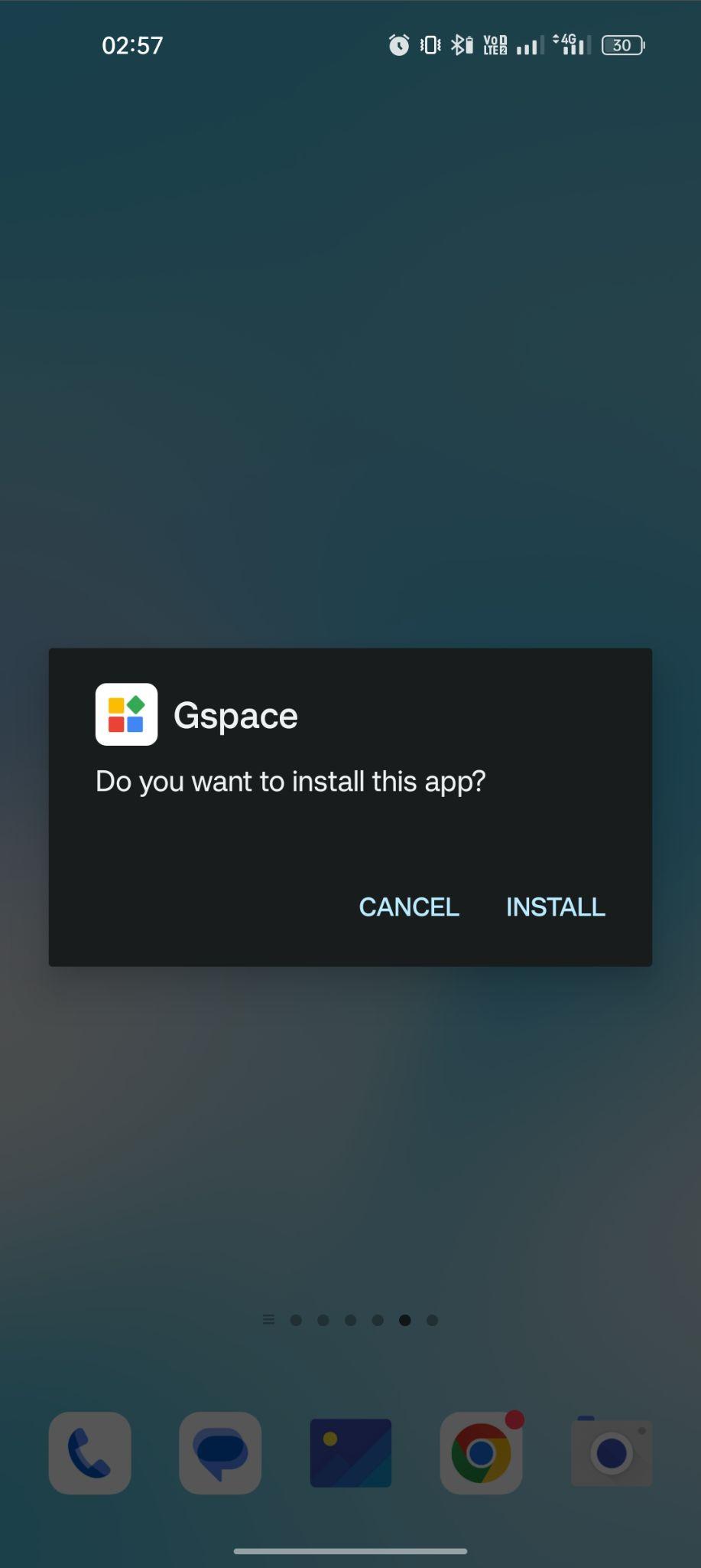 click on install
