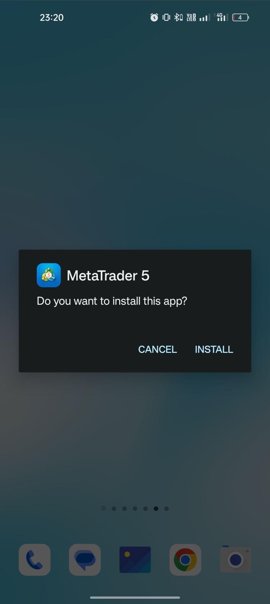 click on install