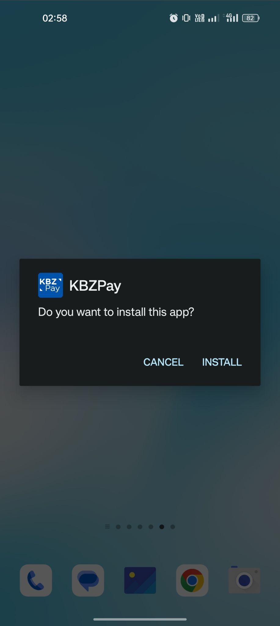 click on install