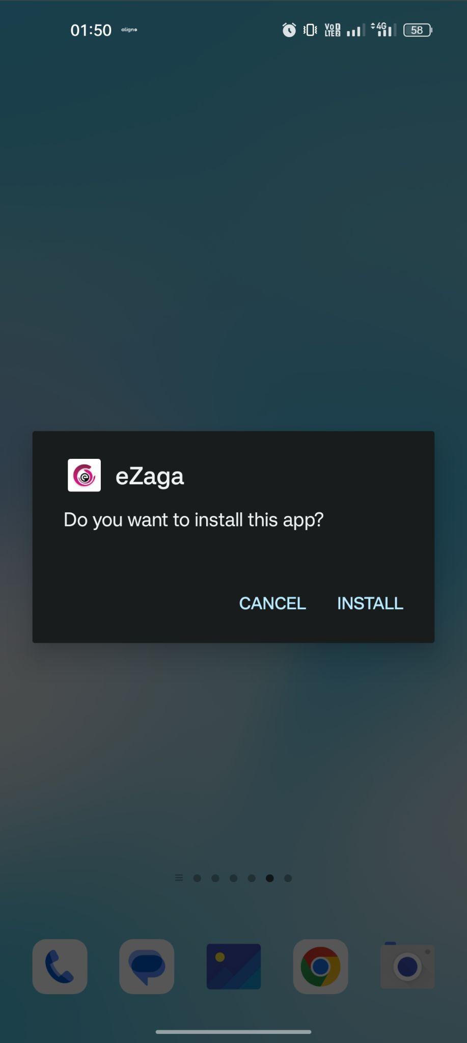 click on install