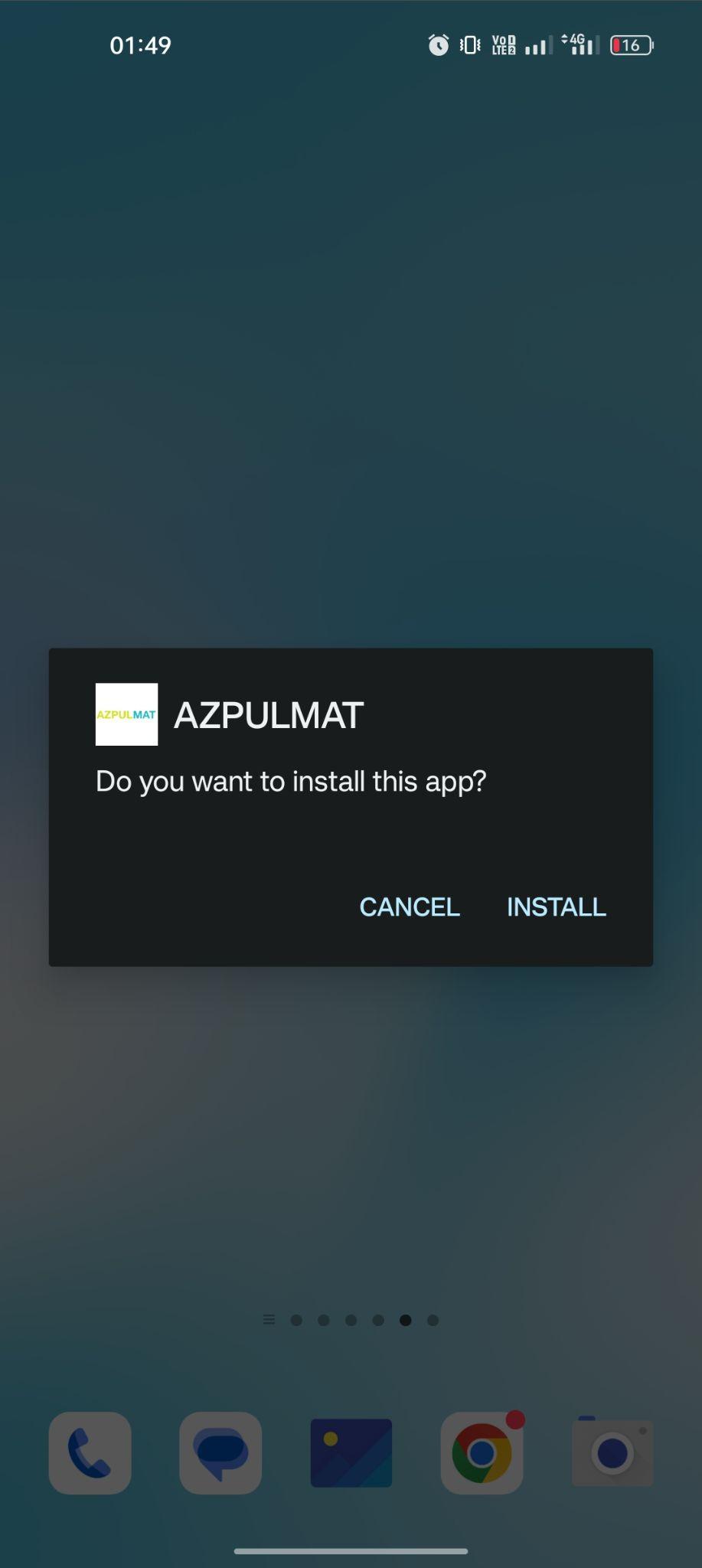 click on install