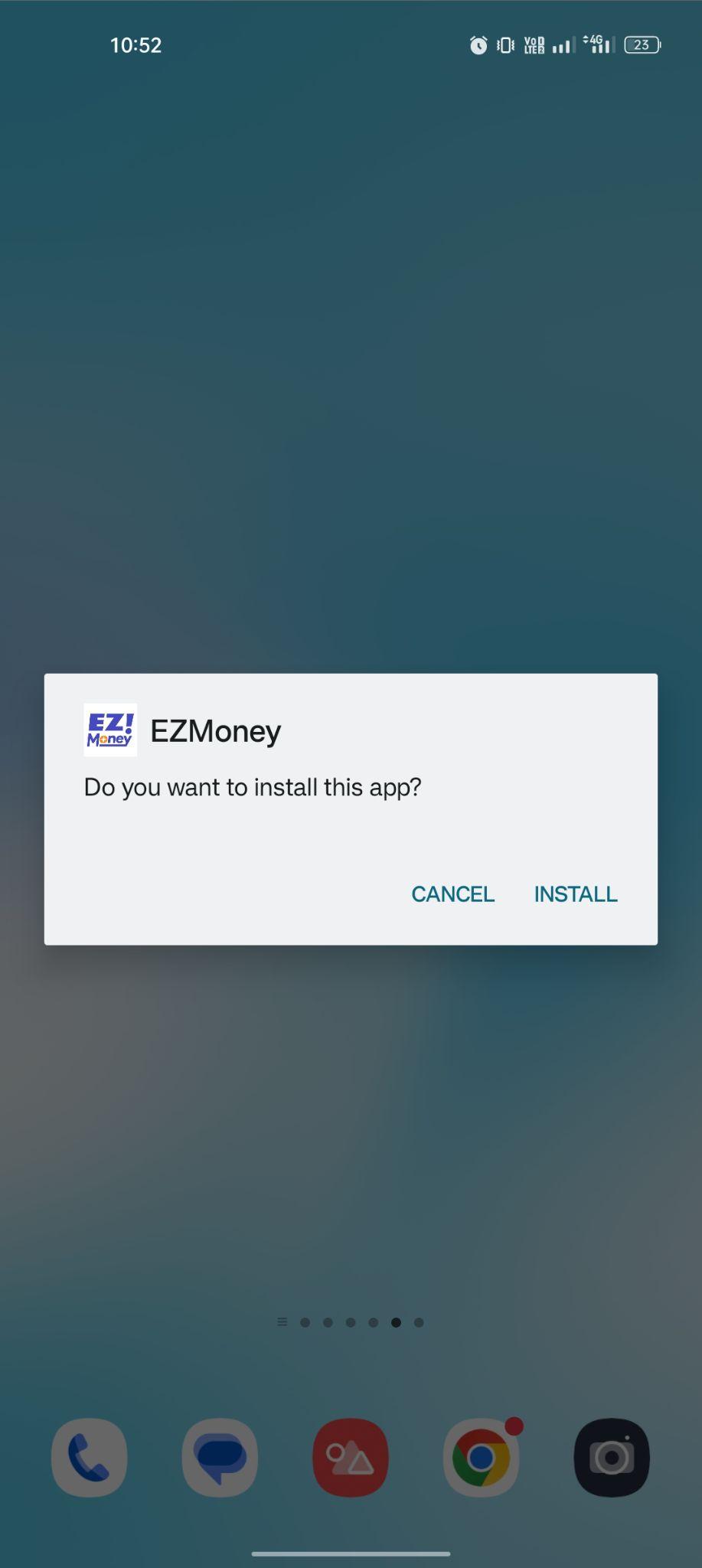 click on install