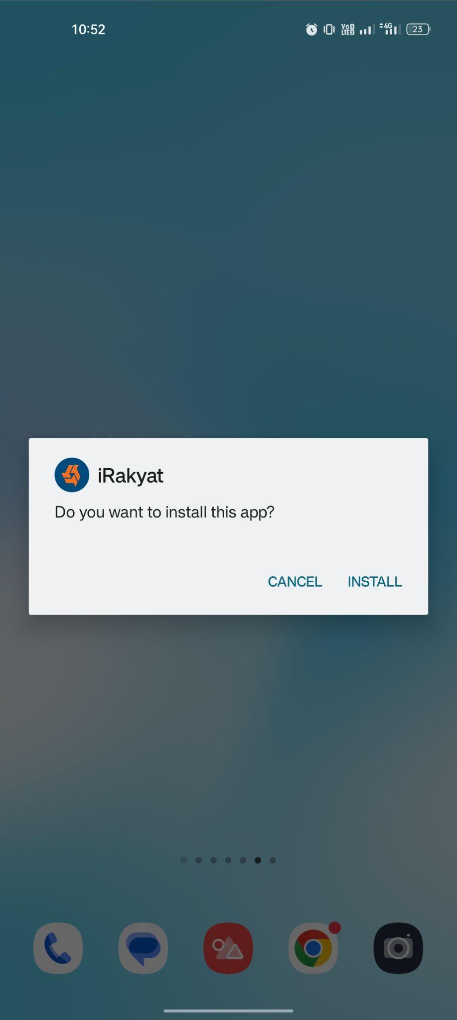 click on install