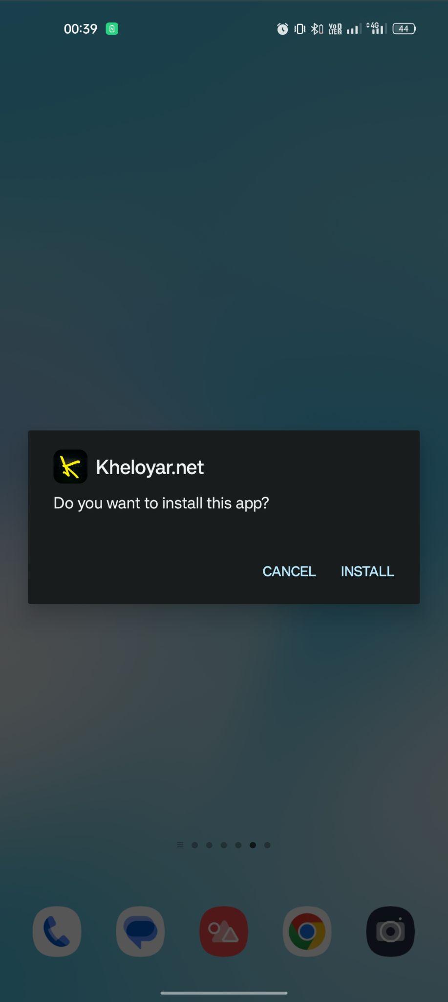 click on install