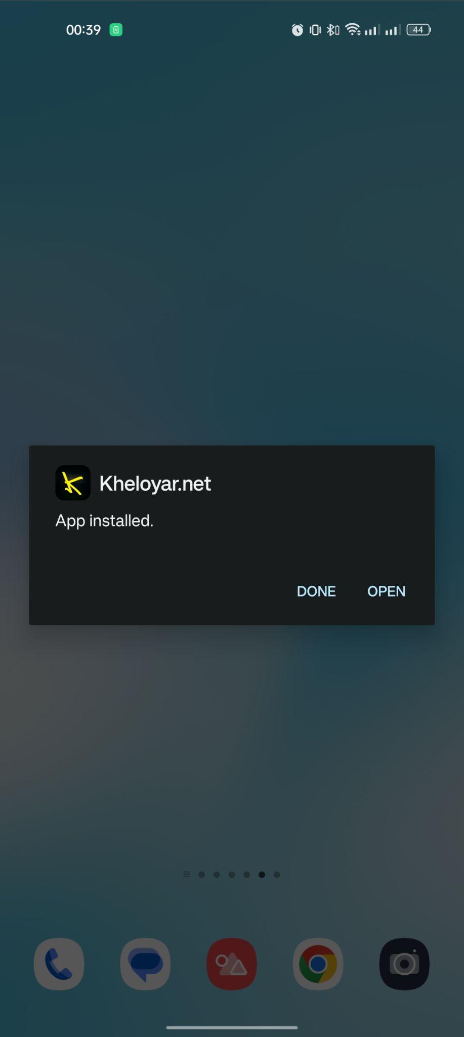 Kheloyar.Net apk installed