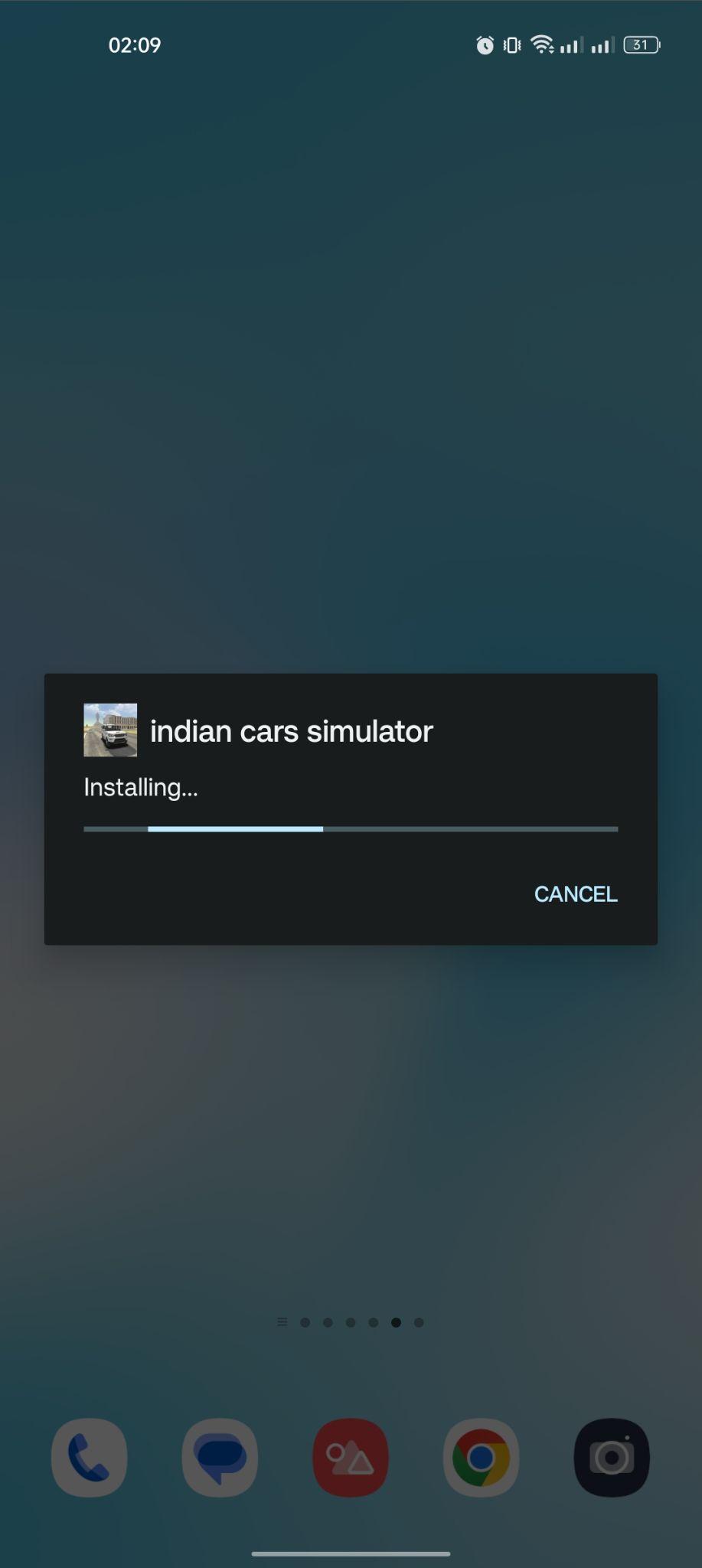 Indian Cars Simulator 3D apk installing