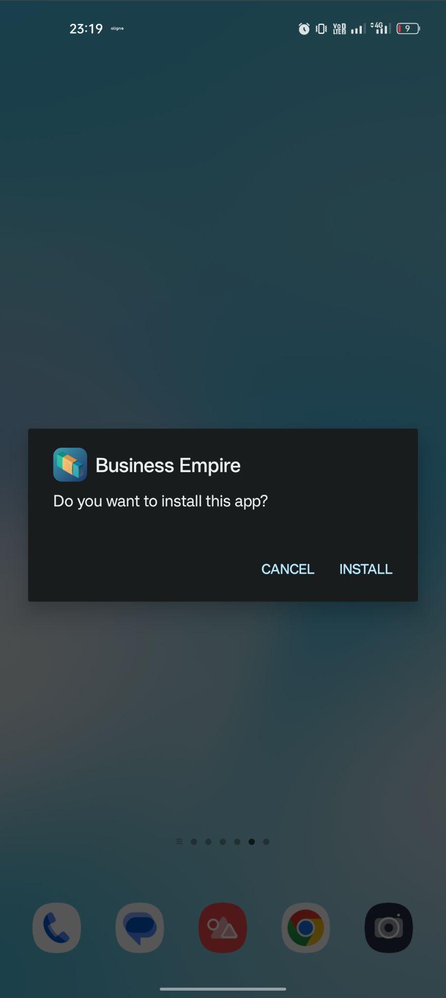 click on install