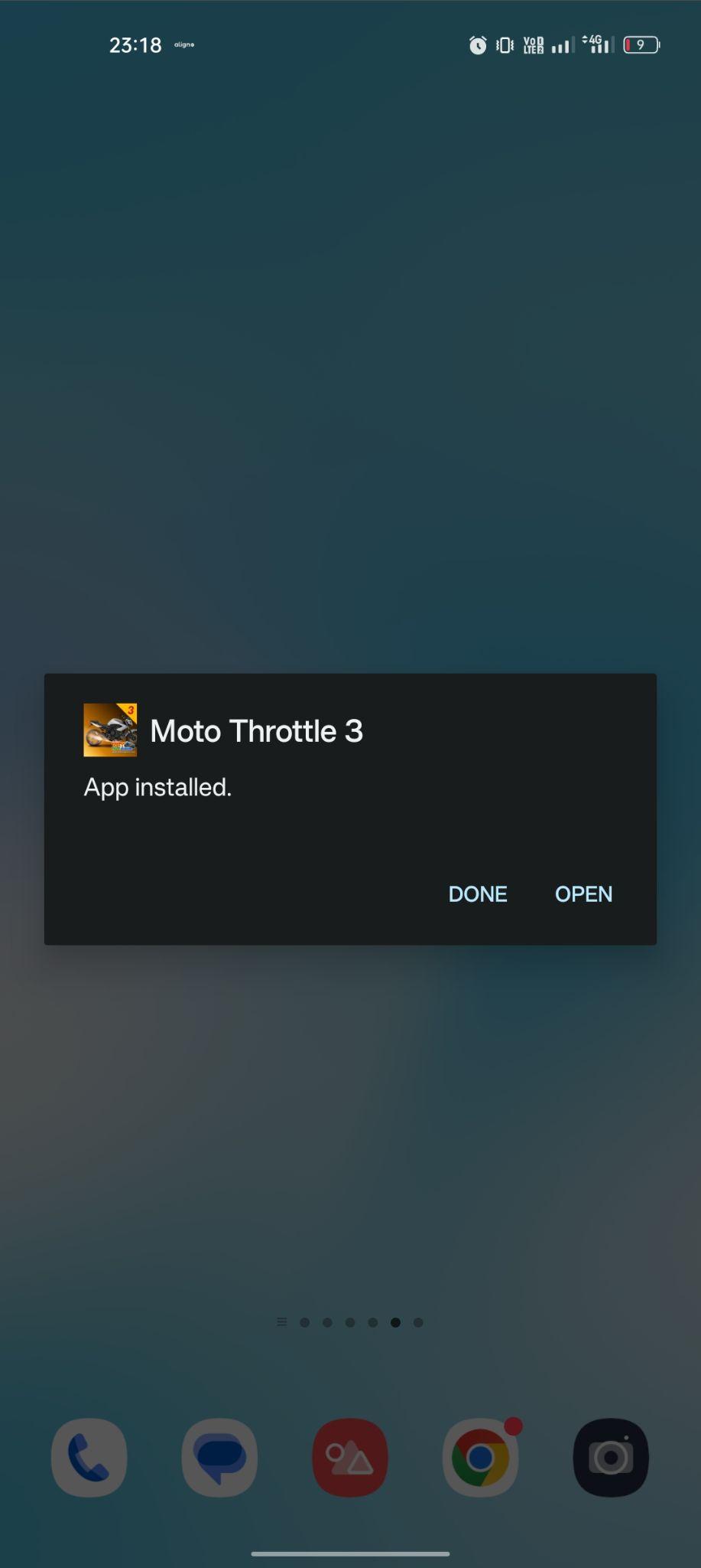 Moto Throttle 3 apk installed