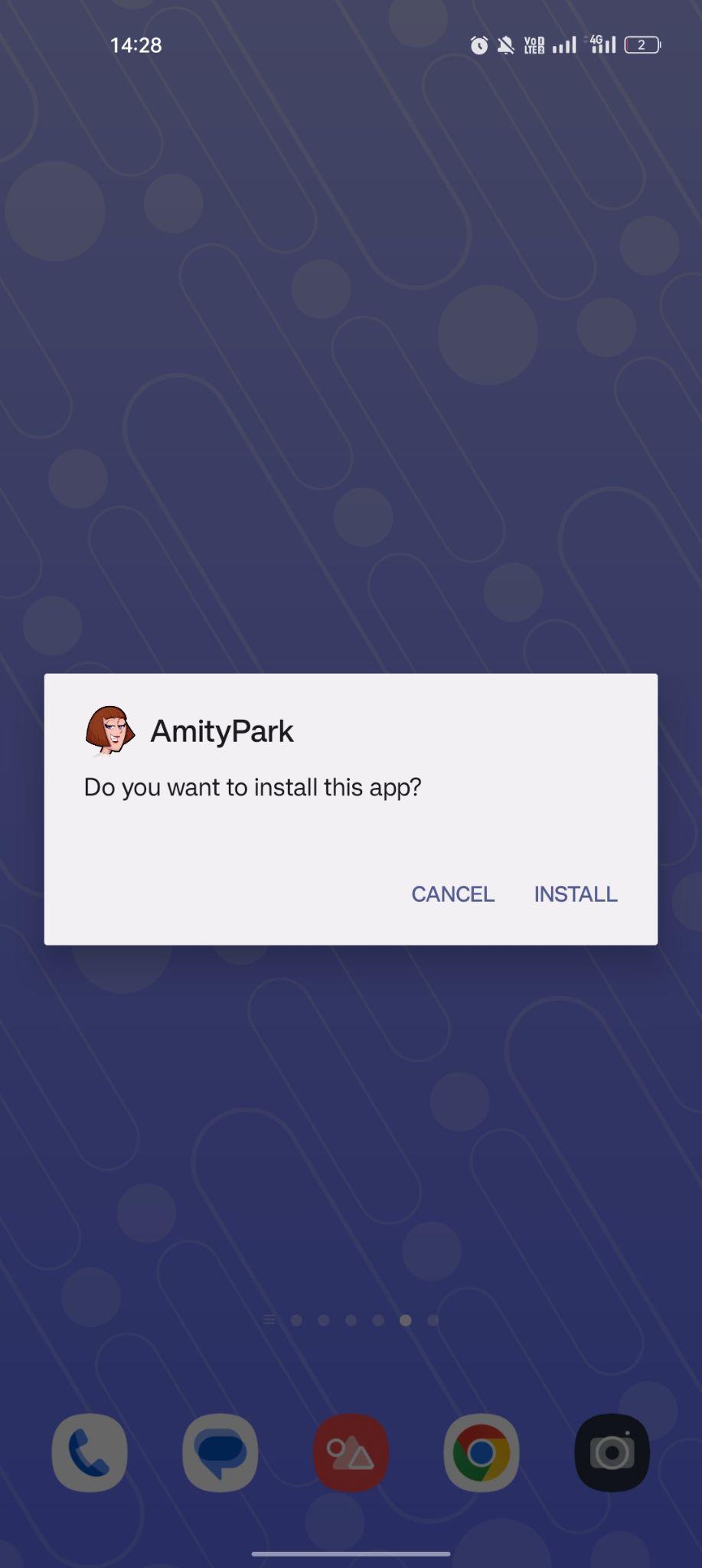 click on install
