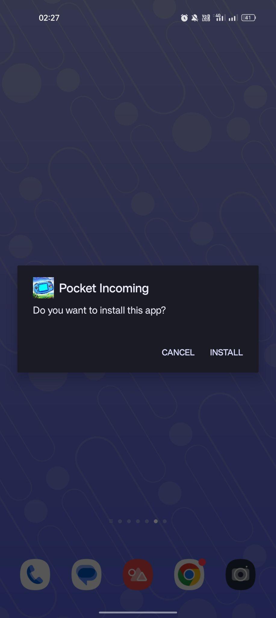 click on install
