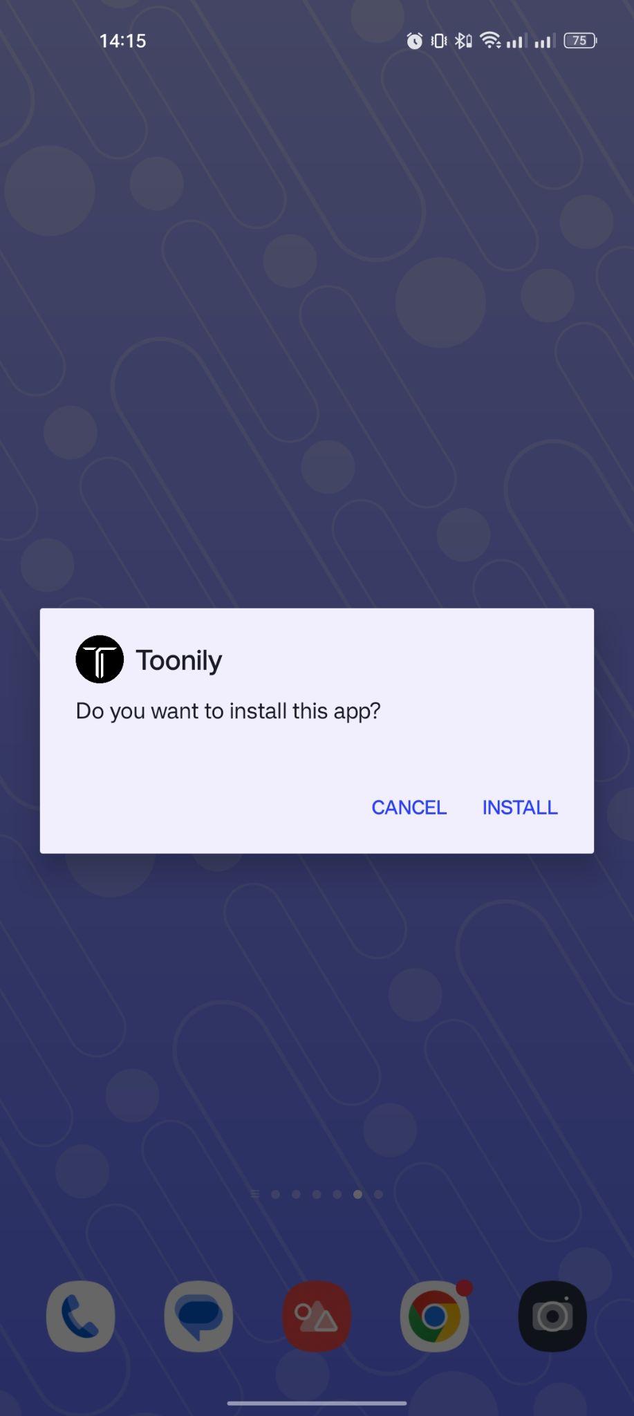 click on install