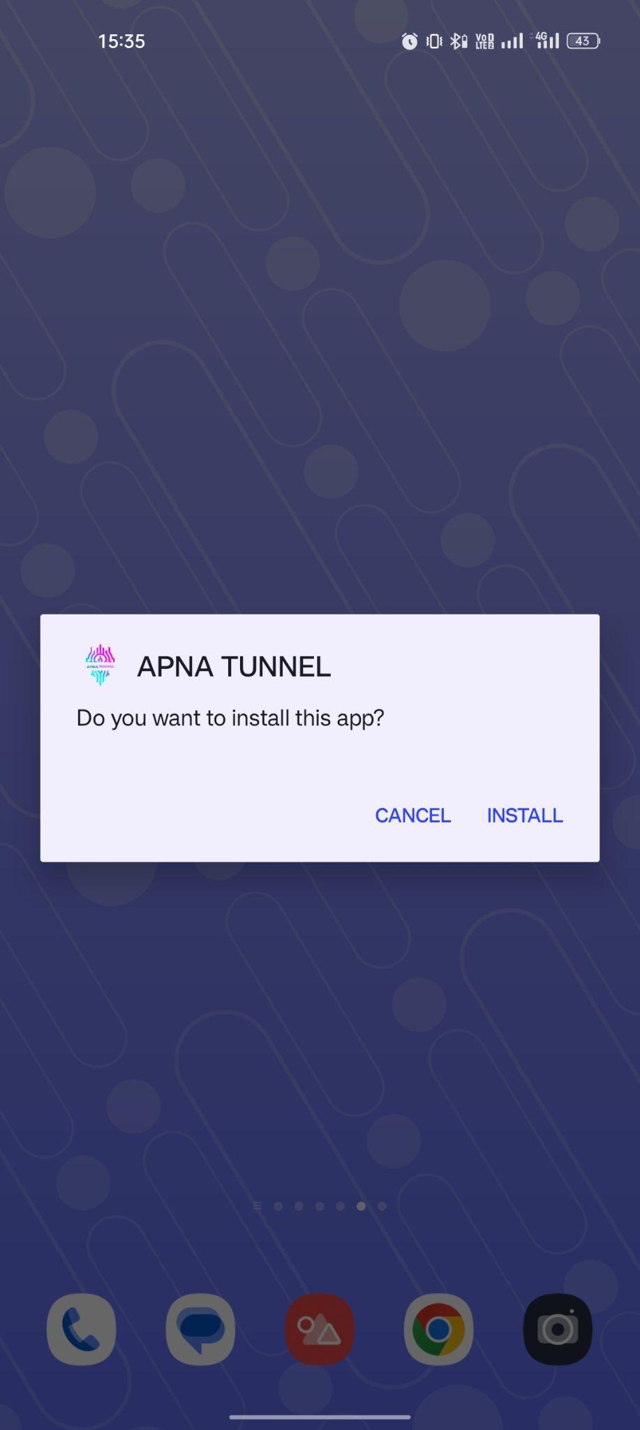 click on install